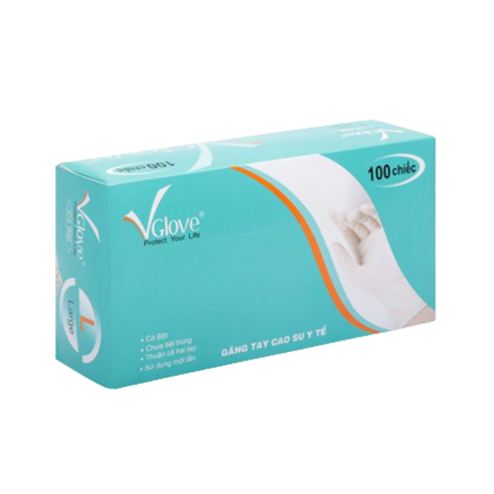 Găng Tay Y Tế Vglove Có Bột Size L (H/100C)