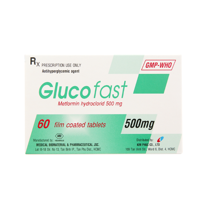 Glucofast 500mg Mebiphar (H/60V)