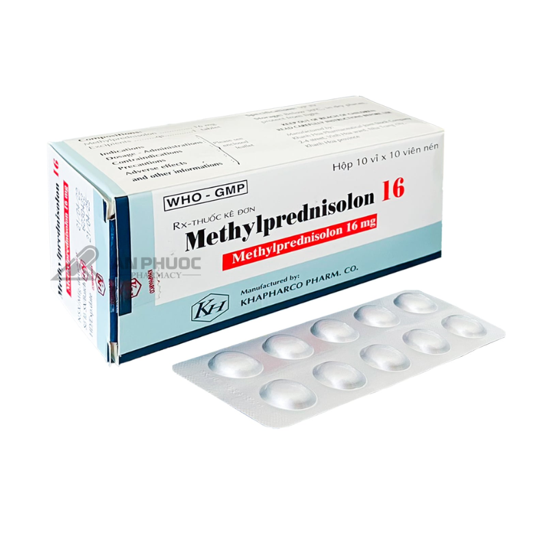 Methylprednisolone 4mg Khapharco vỉ nhôm (H/100V)