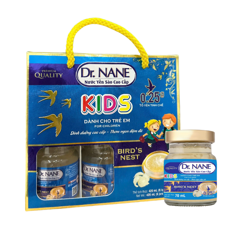 Nước Yến Sào Cao Cấp Dr.Nane Kids 0.25gr(Lốc 6 lọ)