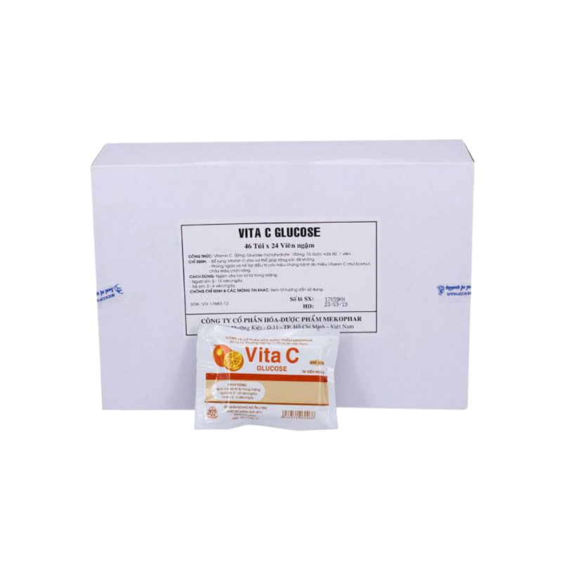 Vita C Glucose Mekophar (Hộp 46 Gói x 24v)