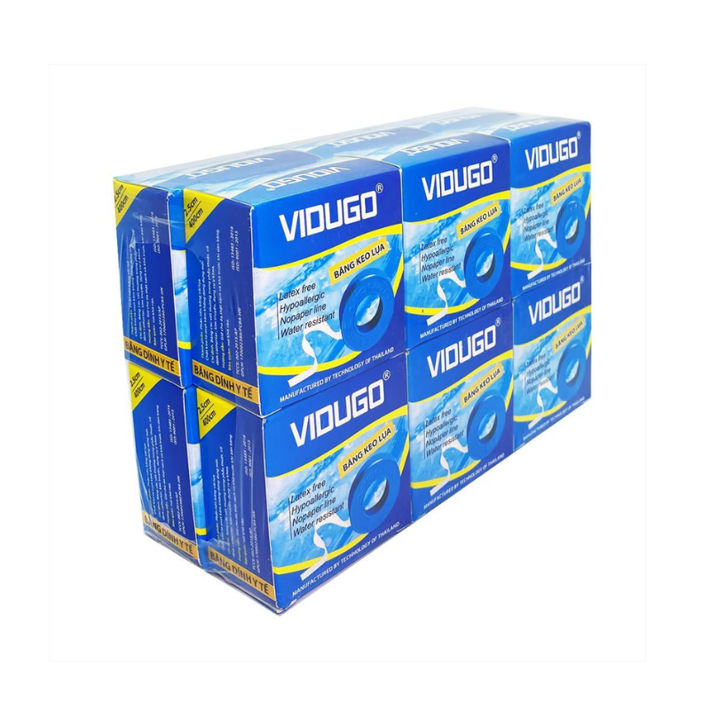 Băng Keo Lụa Vidugo 2.5cmx4m (Lốc/12 cuộn)