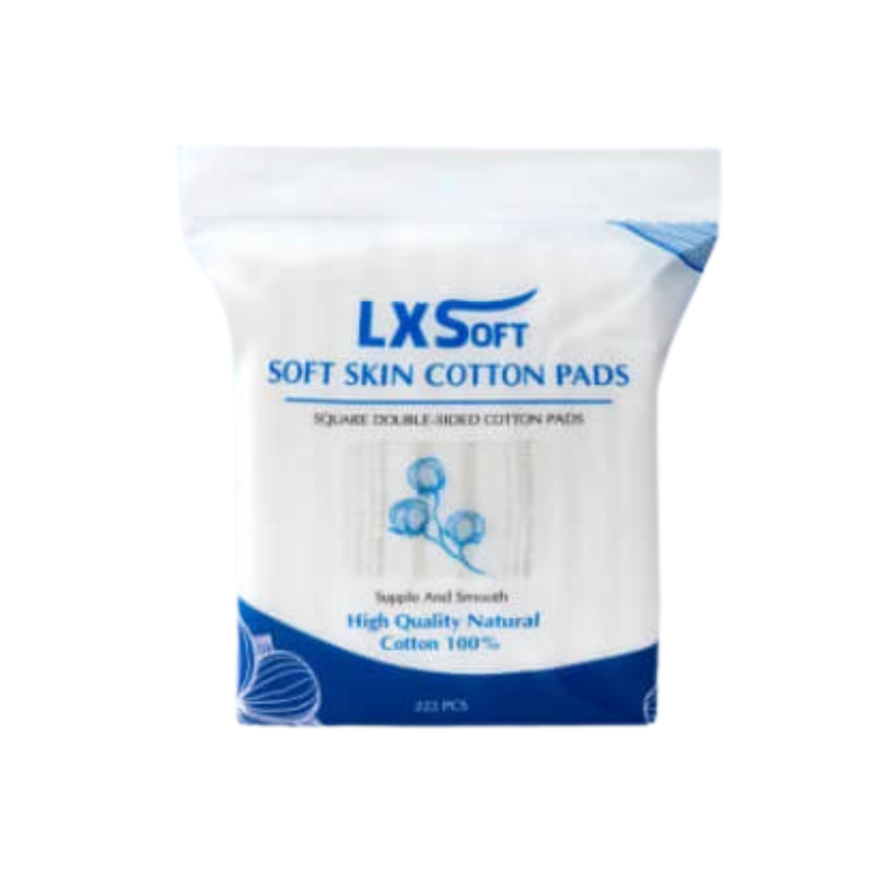 Bông tẩy trang LXSoft Soft vuông (Gói 222M)
