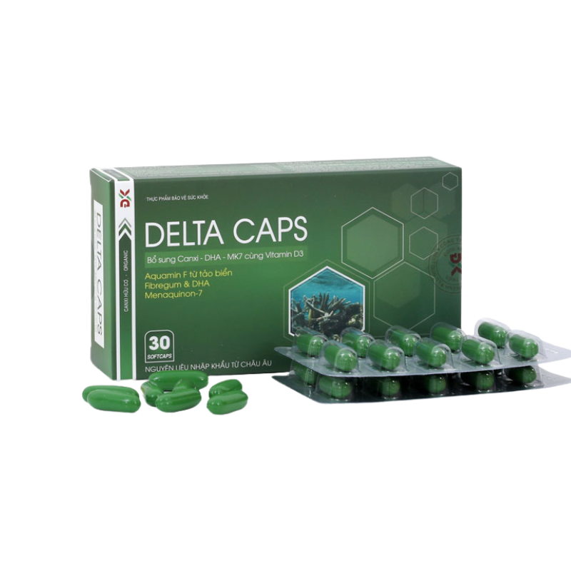 Viên uống bố sung Canxi Delta Caps dạng vỉ (Hộp 30 viên)