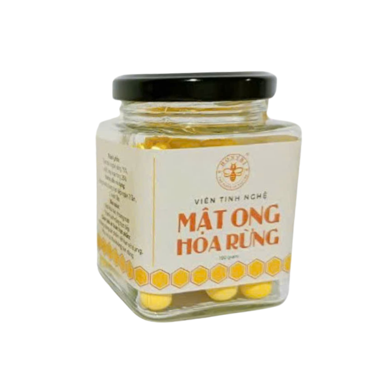 Viên Tinh Nghệ Mật Ong  Hoa Rừng Honybi 100gr