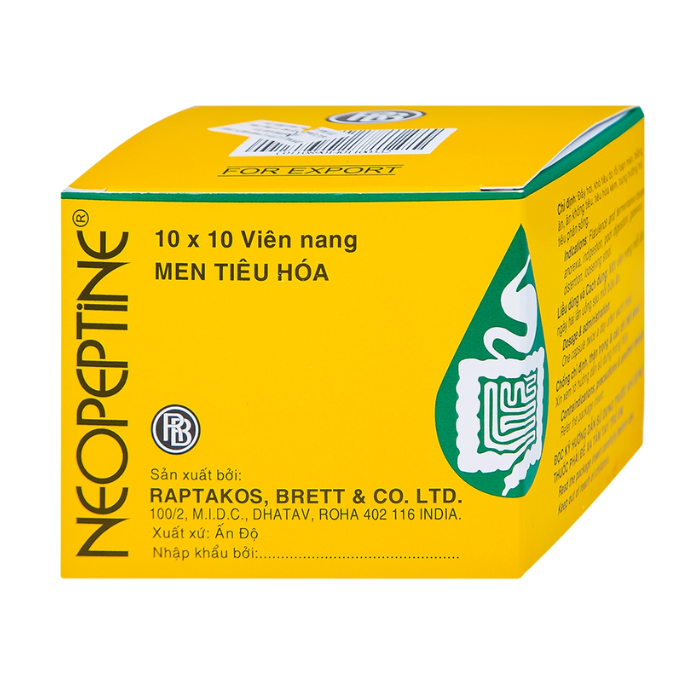 Men tiêu hóa Neopeptine Raptakos (H/100v)
