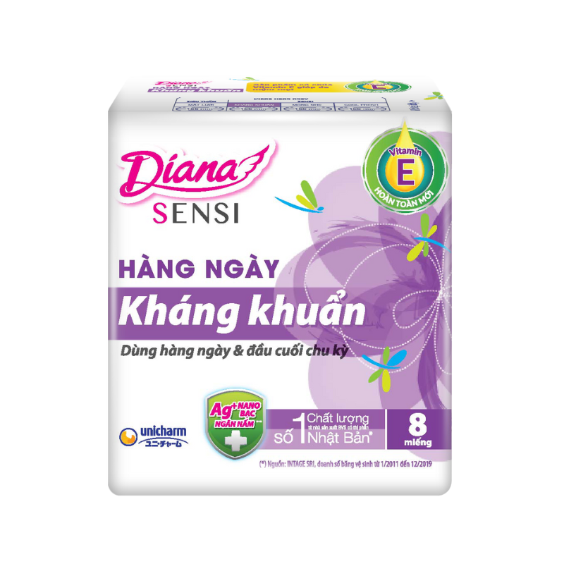 BVS Diana Hàng Ngày Sensi Kháng Khuẩn (G/8M)
