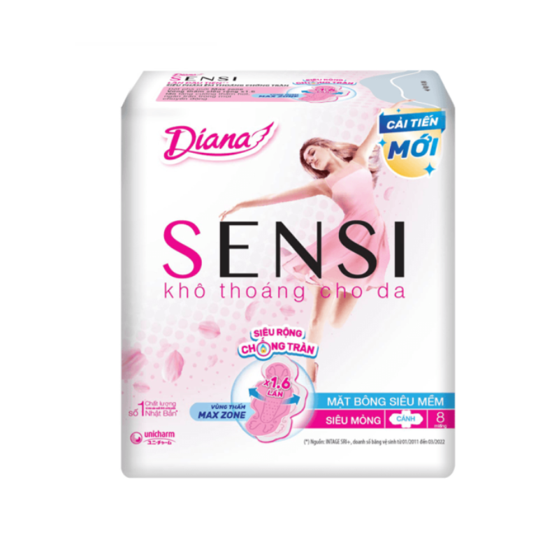 BVS Diana SENSI Khô Thoáng Siêu Mỏng Cánh (G/8M)