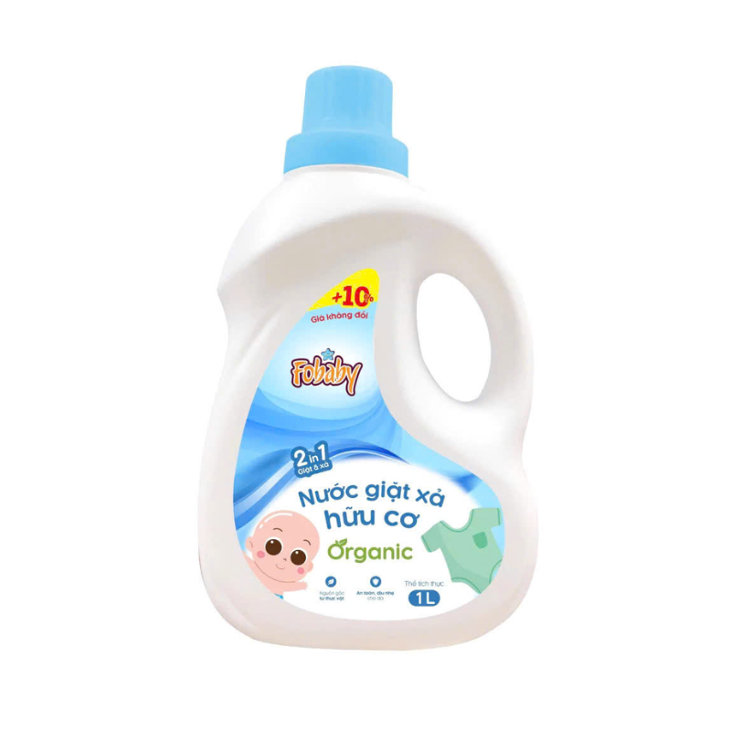 Nước giặt xả hữu cơ Fobaby Không hương 1L