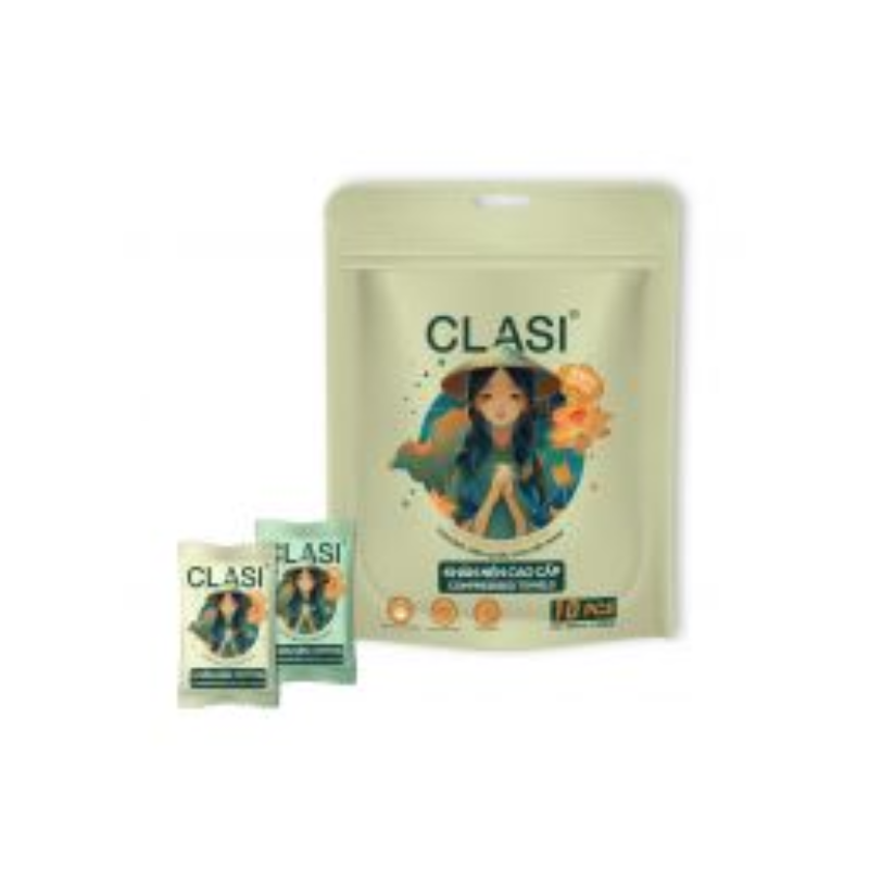 Khăn nén cao cấp CLASI 24cmx30cm (10 cái/túi)