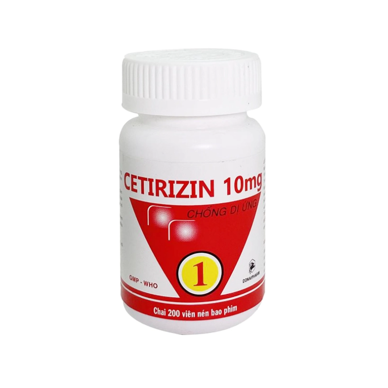 Cetirizin 10mg Đồng Nai (C/200v)