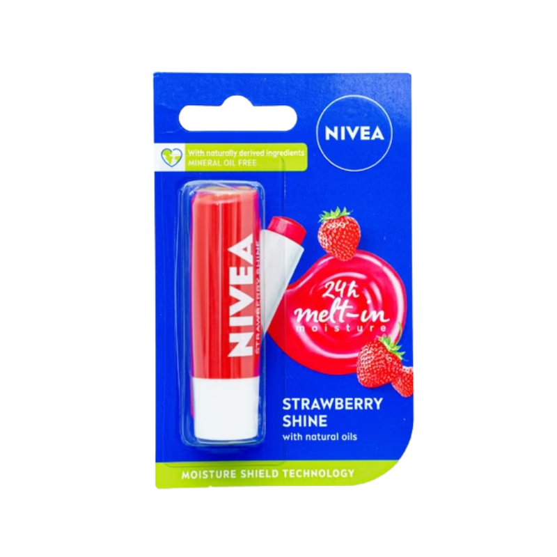 Son dưỡng môi Nivea Strawberry Shine Hương Dâu (Thỏi 4.8g)