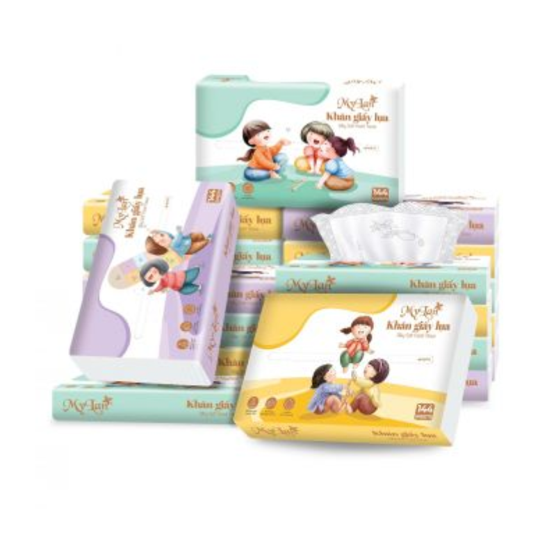 Khăn giấy lụa MYLAN 144 sheets, 175mm x 150mm