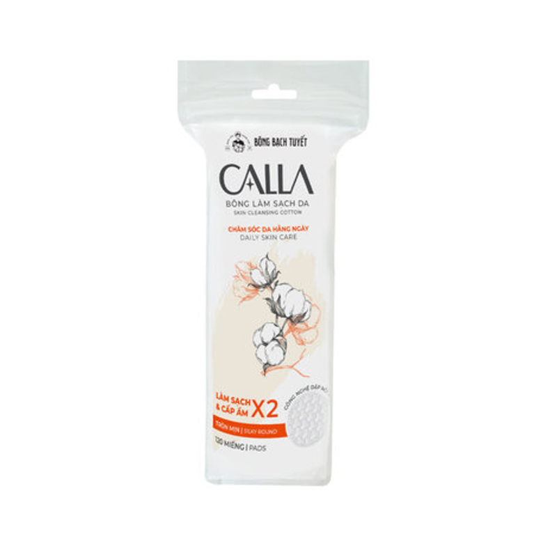 Bông Tẩy trang tròn mịn Calla Bông Bạch Tuyết (G/120M)