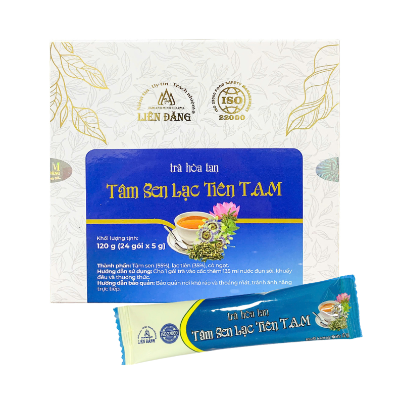 Trà hòa tan Tâm sen Lạc Tiên T.A.M (H/24 gói)