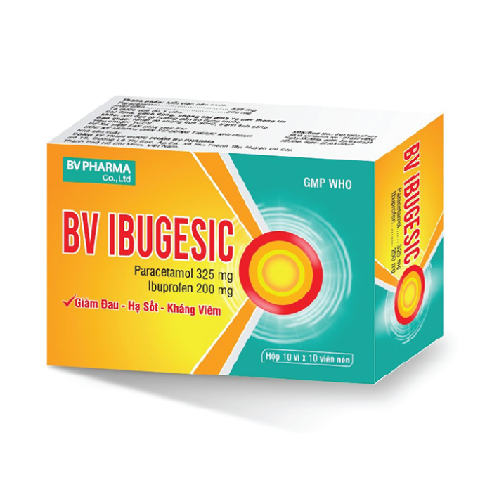 BV Ibugesic (Para 325 + Ibu 200) (Hộp/ 100v)