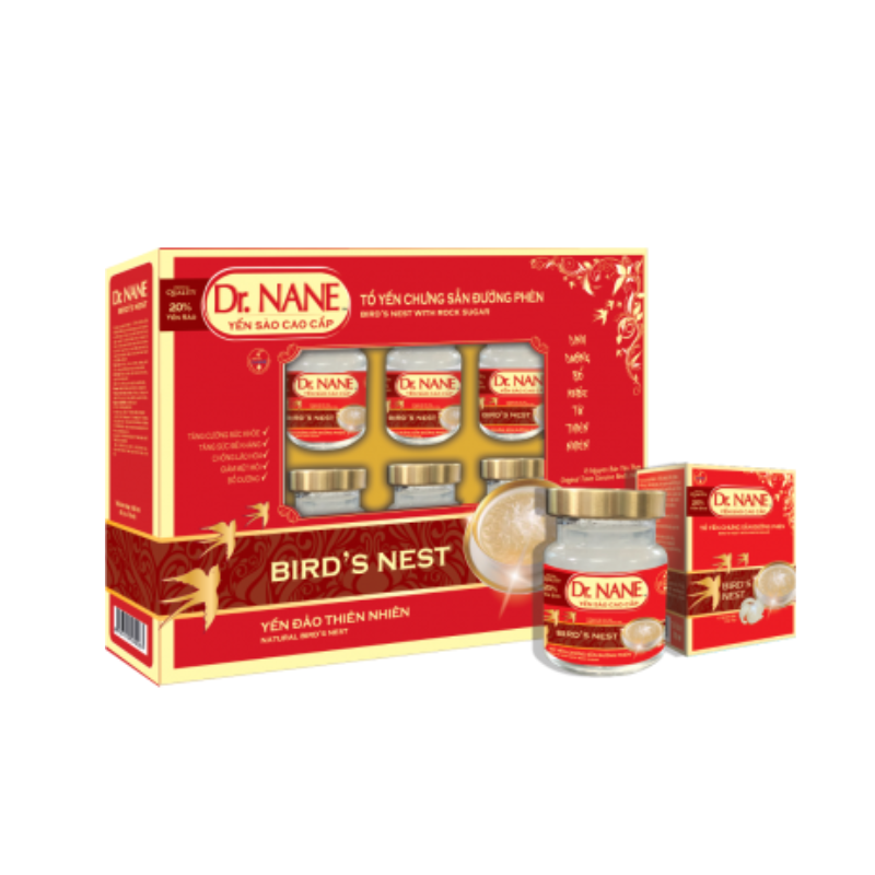 Yến sào Dr.Nane Đường phèn 20% ( Hộp 6 Lọ)