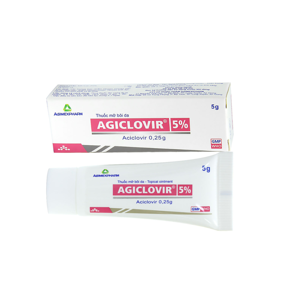 Agiclovir 5% Agimexpharm (Tuyp 5g)